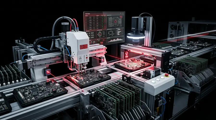 Alpha production electronics assembly and quality inspection visualization